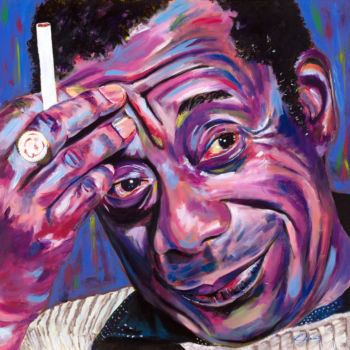 RA3-026 James Baldwin, original painting by Ray Almon 3