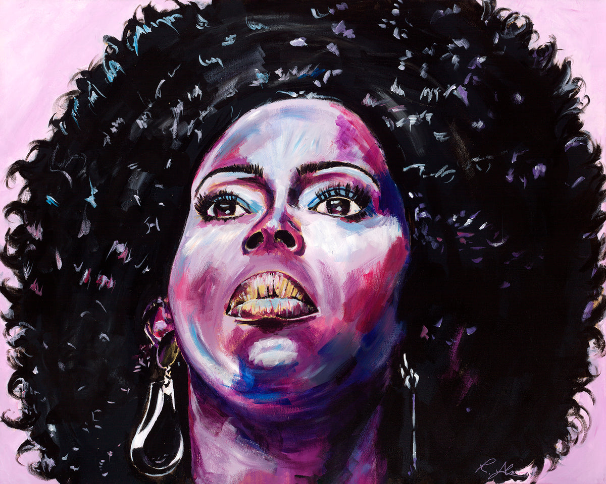 RA3-027 Angie Stone, original painting by Ray Almon 3